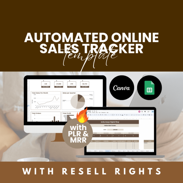 Automated Online Sales Tracker | Monthly and Annual Summary with PLR/MRR